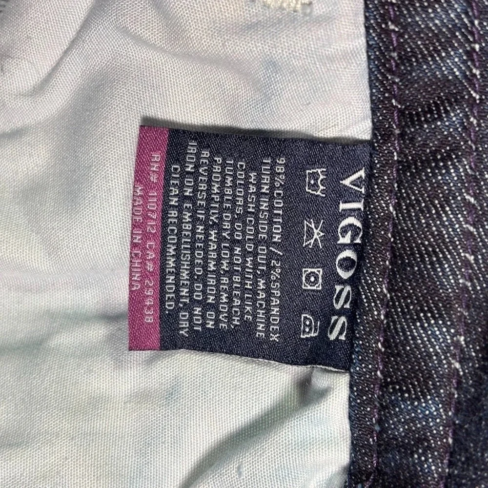 Vigoss‎ Denim Shorts Women's 26 x5 The Dublin Bermuda Embroidered Jorts Jean